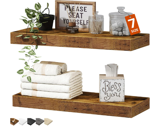 Floating Wall Shelves for Bathroom & Home – Space-Saving Storage Solution